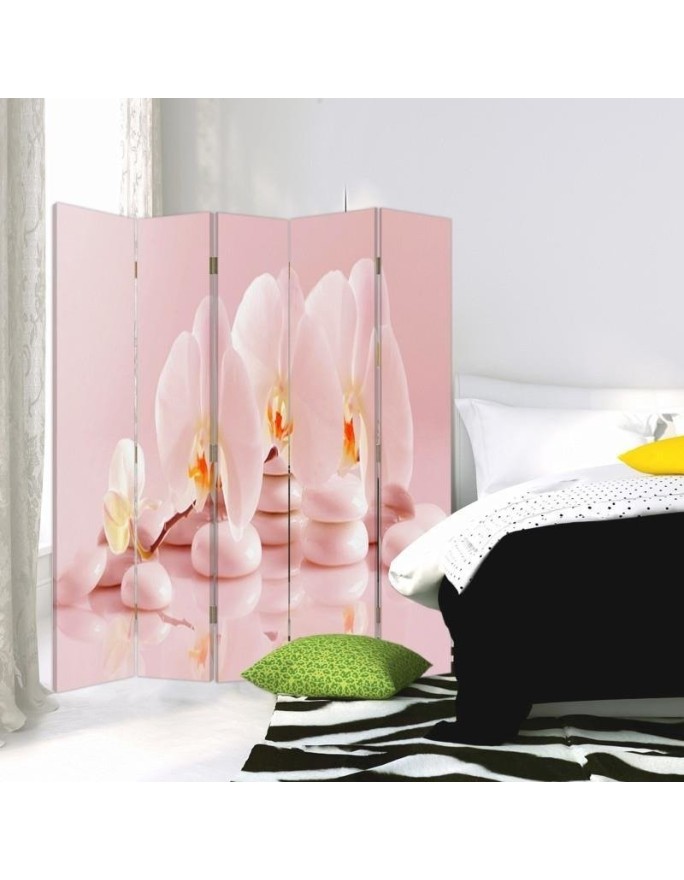 Double-sided folding screen - Zen orchids | FEEBY