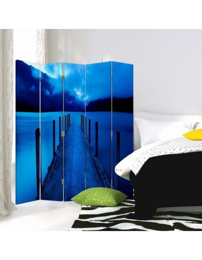 Practical bedroom divider - Blue bridge | FEEBY