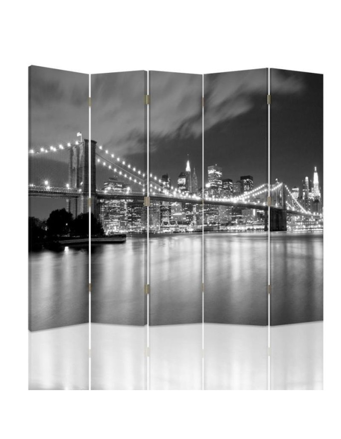 Room divider - Brooklyn Bridge at night | FEEBY