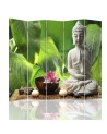 Practical room divider - Buddha on a background of leaves | FEEBY