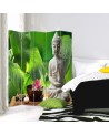 Practical room divider - Buddha on a background of leaves | FEEBY