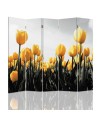 Bedroom divider - Meadow of yellow tulips | FEEBY