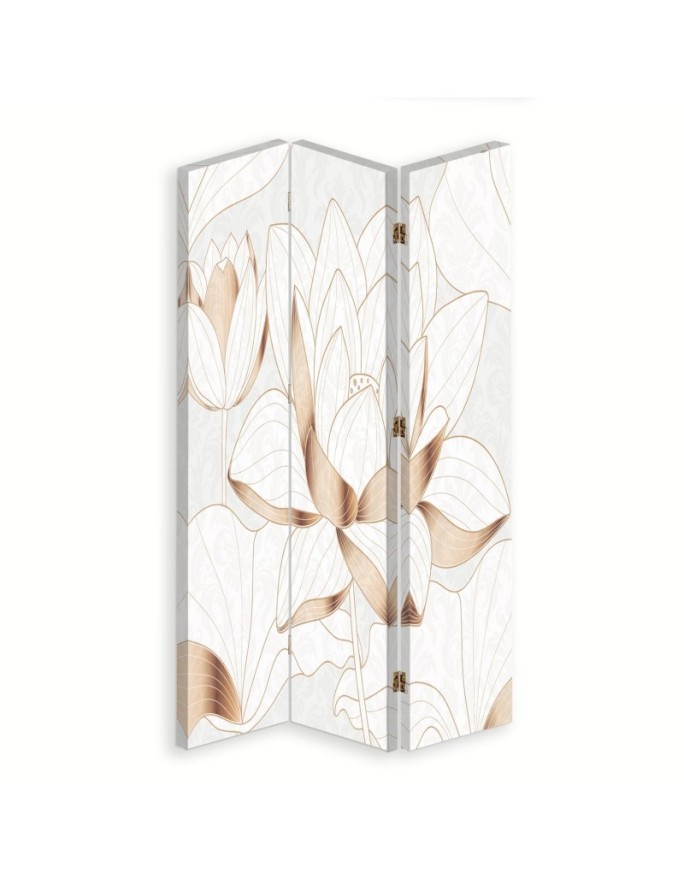 Bedroom divider - Lotus flower in beige | FEEBY