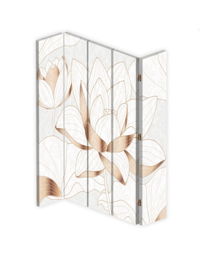 Bedroom divider - Lotus flower in beige | FEEBY