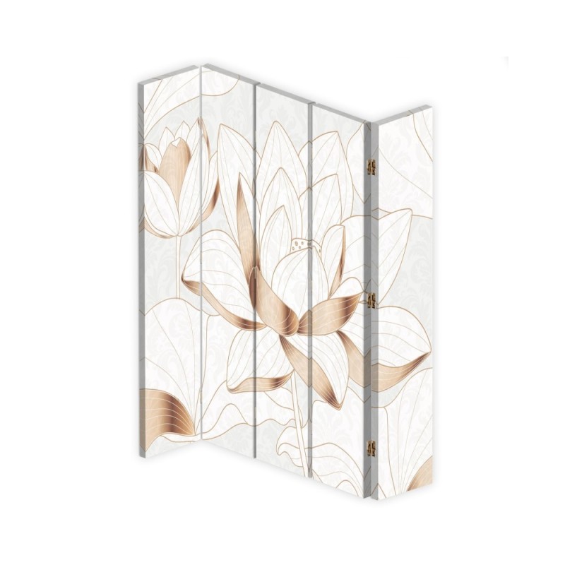 Bedroom divider - Lotus flower in beige | FEEBY