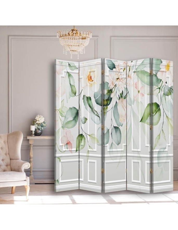 Decorative screen - Green leaves | FEEBY