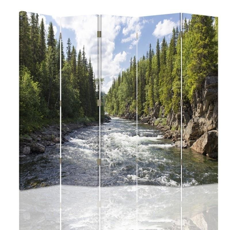 room divider - Rushing river in forest | FEEBY