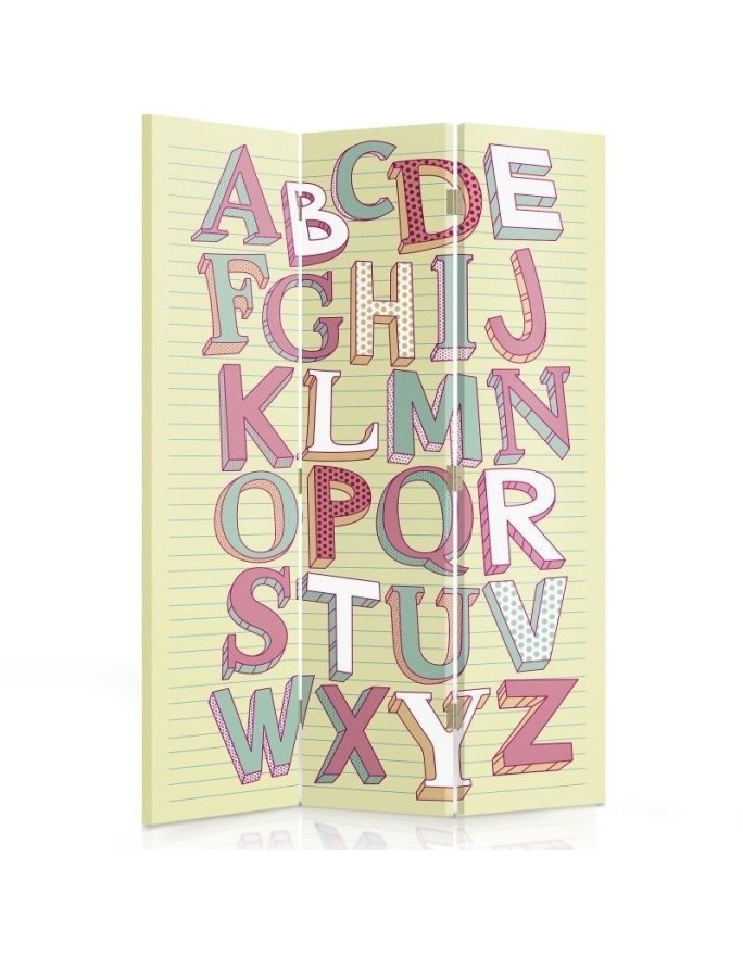 Children's room divider - Alphabet in pastels | FEEBY
