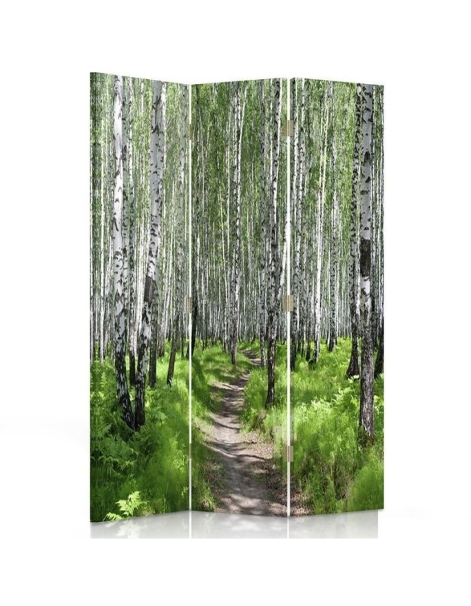 Living room divider - Path through a birch forest | FEEBY