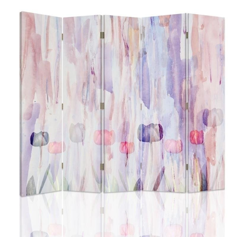 Room divider - Painted flowers in pastels | FEEBY