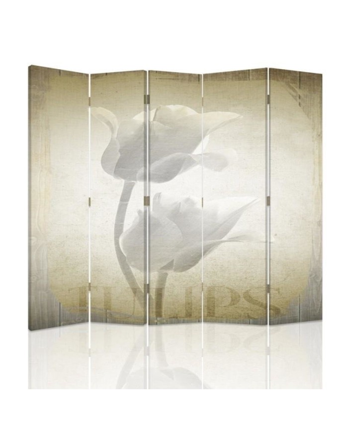 Modern room divider - Retro-style tulips | FEEBY