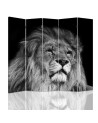 Living room divider - Lion in black and white | FEEBY