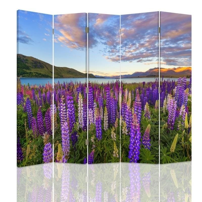 Decorative room divider - Boundless lavender field | FEEBY