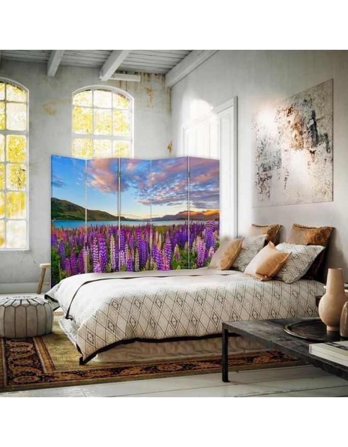 Decorative room divider - Boundless lavender field | FEEBY