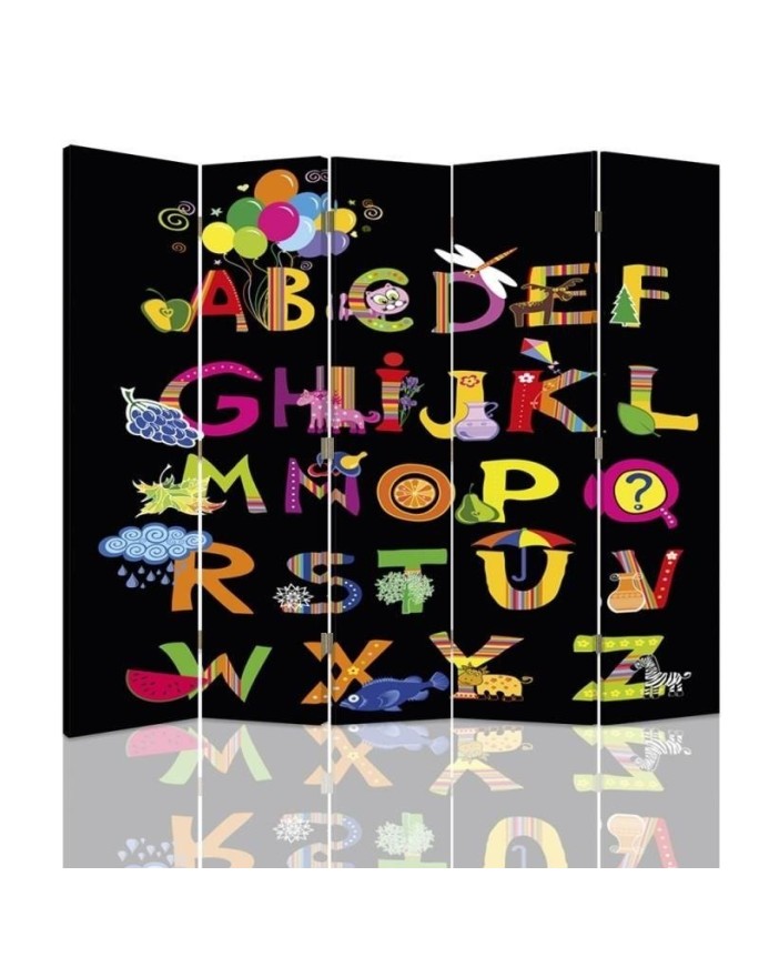 Children's room divider - Cheerful alphabet | FEEBY