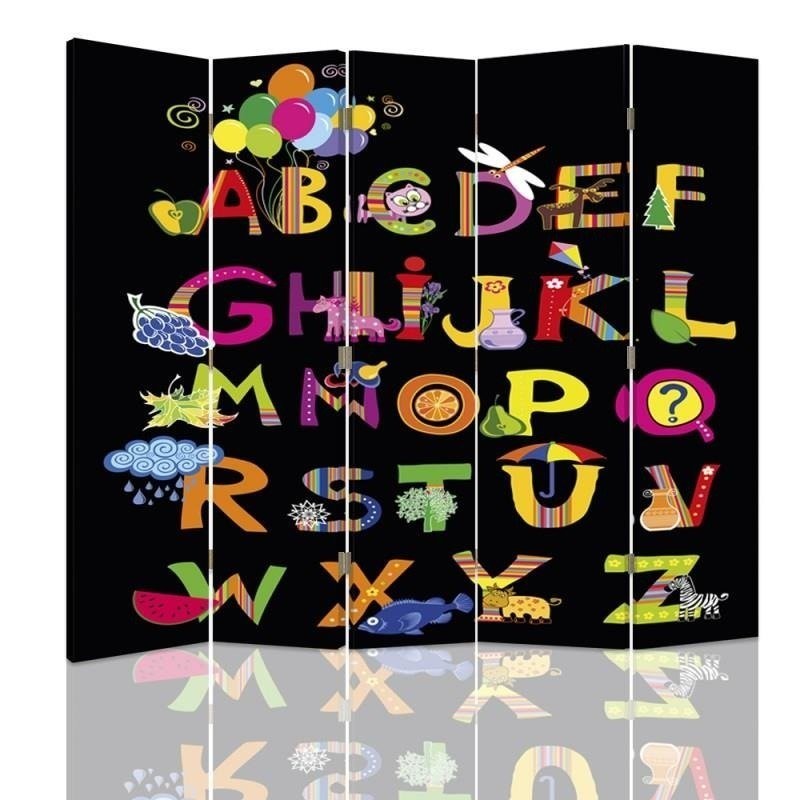 Children's room divider - Cheerful alphabet | FEEBY