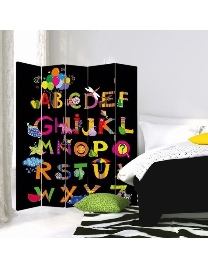 Children's room divider - Cheerful alphabet | FEEBY