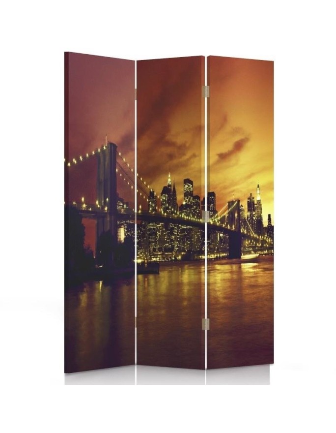Room divider - Brooklyn Bridge and Manhattan at sunset | FEEBY