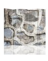 Practical bedroom divider - Grey stone wall | FEEBY