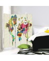 Two-sided folding screen - Pop-art world map | FEEBY