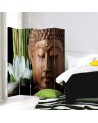 Double-sided room divider - Buddha in wood | FEEBY
