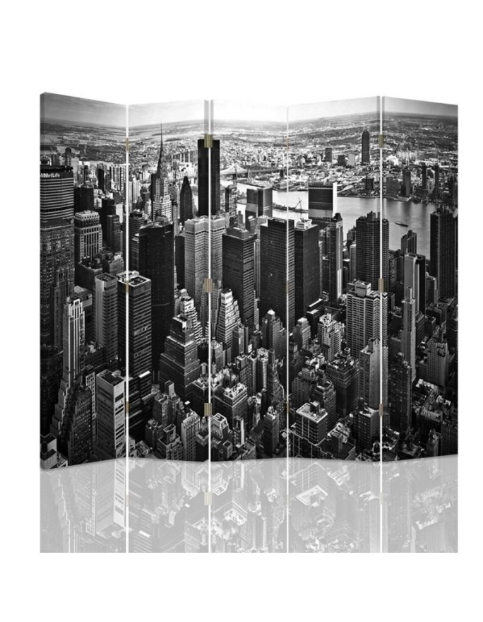 Living room divider - Manhattan in black and white | FEEBY