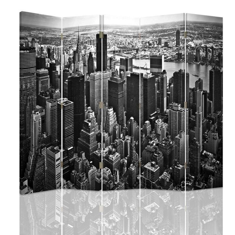 Living room divider - Manhattan in black and white | FEEBY