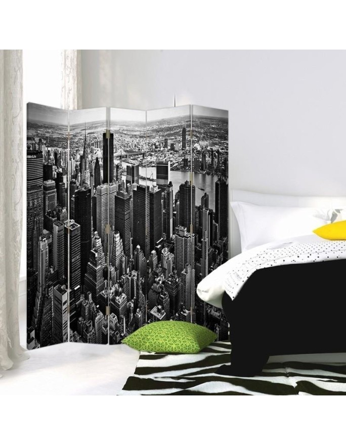 Living room divider - Manhattan in black and white | FEEBY