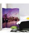 Multipart room divider - Manhattan submerged in purple | FEEBY