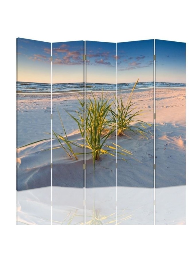 Bathroom divider - Purple light over the beach | FEEBY