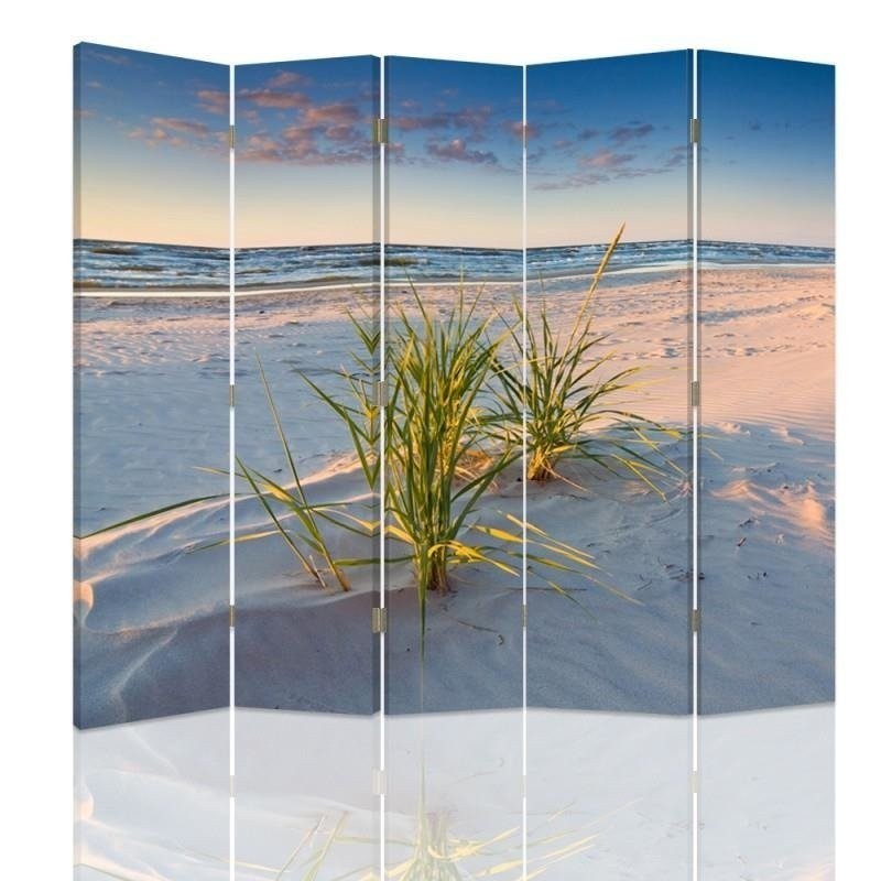 Bathroom divider - Purple light over the beach | FEEBY