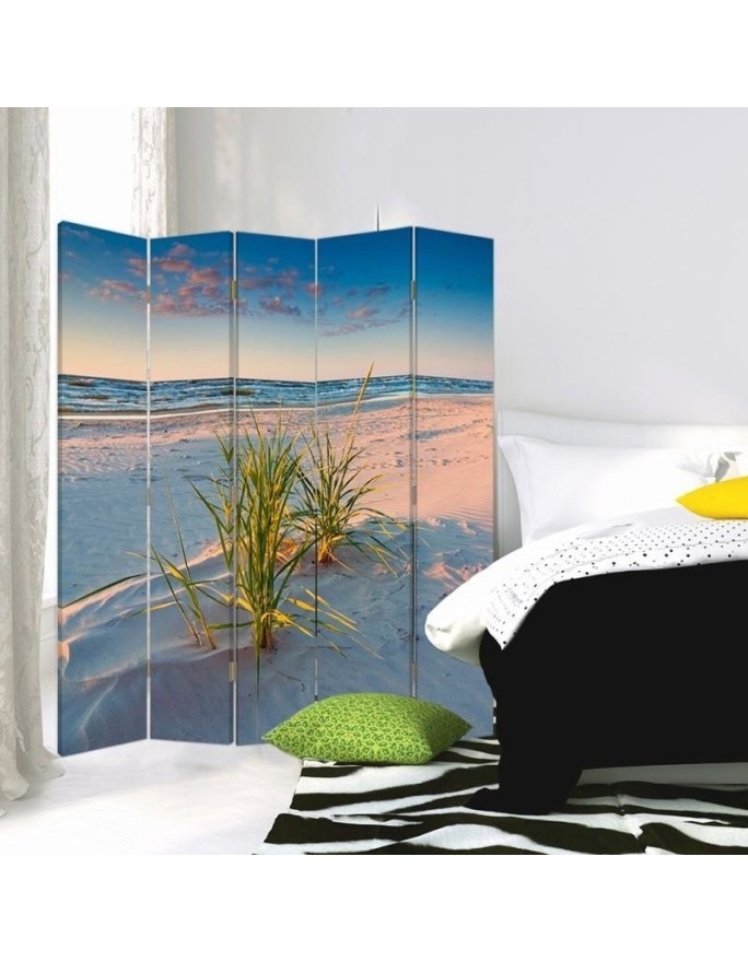 Bathroom divider - Purple light over the beach | FEEBY