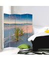 Bathroom divider - Purple light over the beach | FEEBY