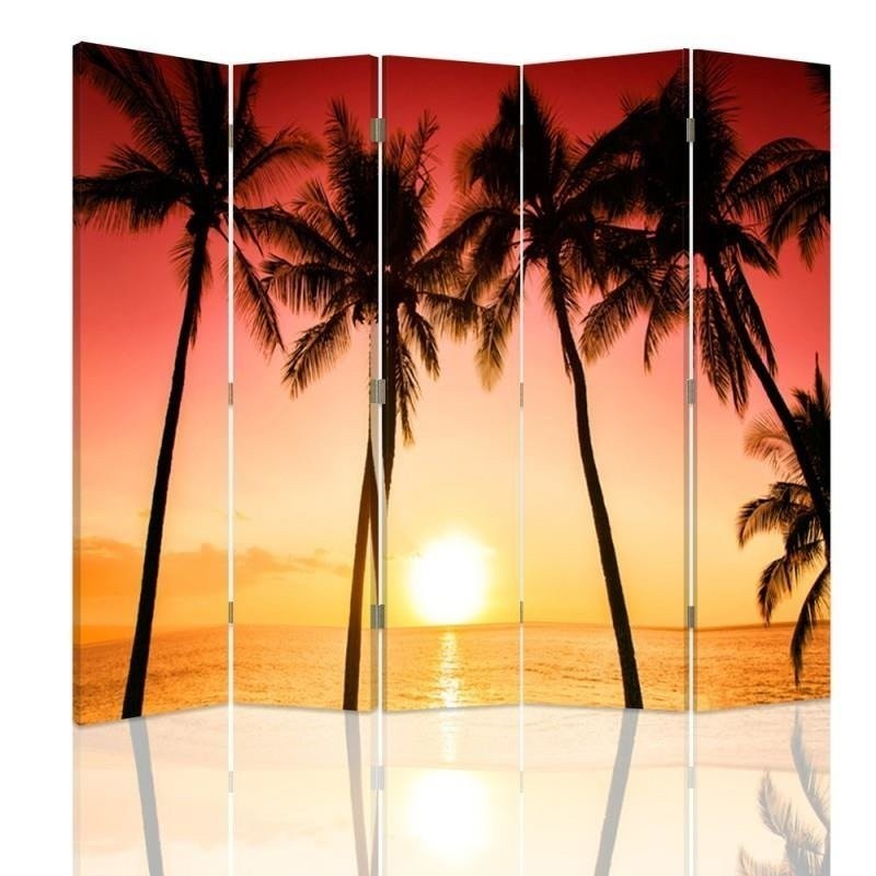 Practical bathroom divider - Pink sunset | FEEBY