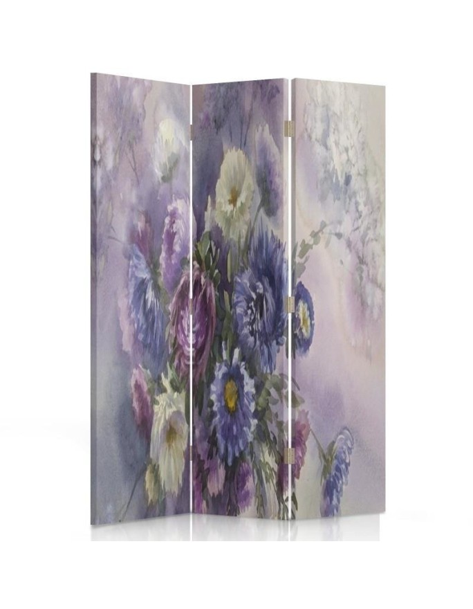 Practical living room divider - Purple bouquet of flowers | FEEBY