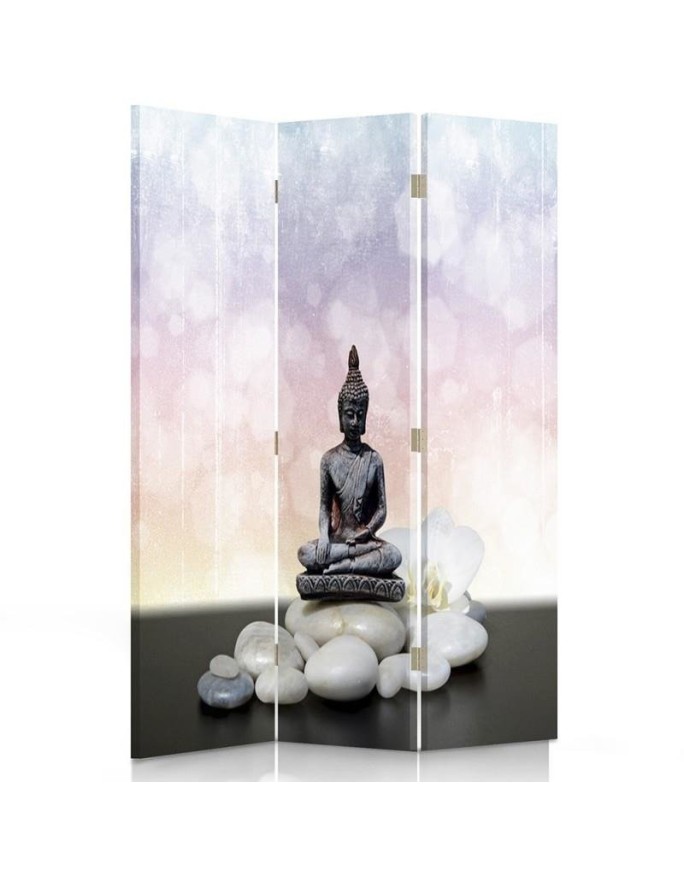 Decorative screen - Buddha figurine and stones | FEEBY