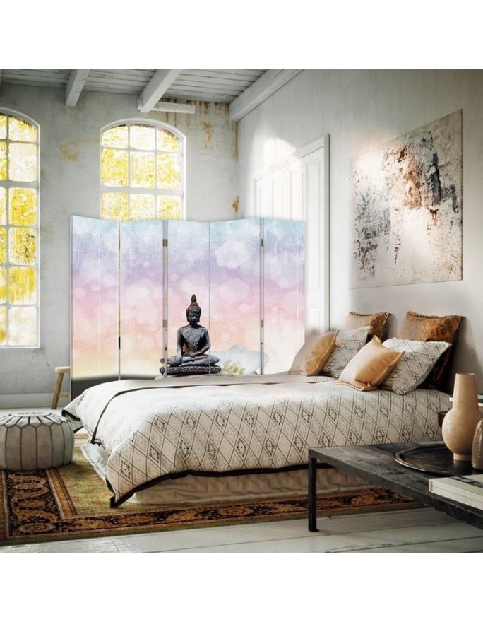 Decorative screen - Buddha figurine and stones | FEEBY