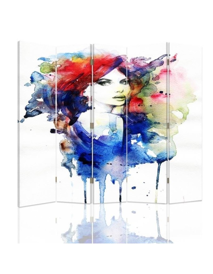 Decorative room divider - Coloured Woman Portrait Glamour | FEEBY