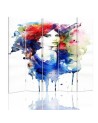 Decorative room divider - Coloured Woman Portrait Glamour | FEEBY