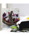 Living room divider - Buddha in purple petals | FEEBY