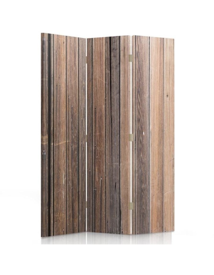 Decorative screen - Planks in brown | FEEBY