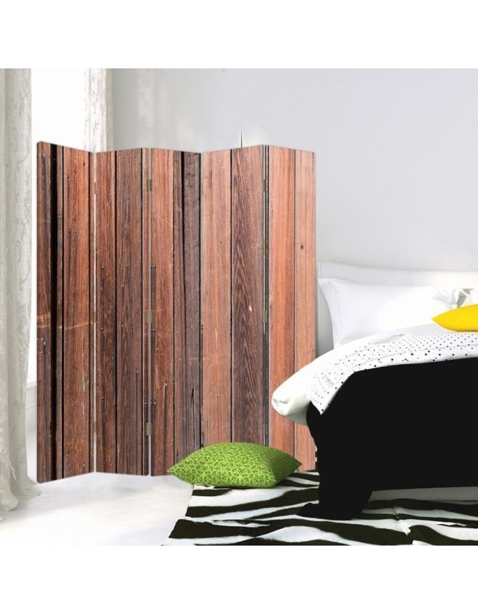 Decorative screen - Planks in brown | FEEBY
