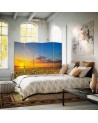 Decorative room divider - Landscape with sunflowers | FEEBY