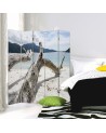 Bathroom divider - Tree branches on a tropical beach | FEEBY