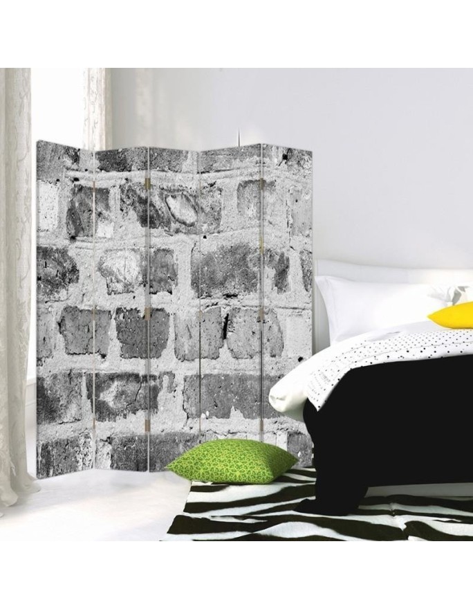 Living room divider - Brick wall in grey | FEEBY