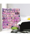 Living room divider - Brick wall in pink | FEEBY