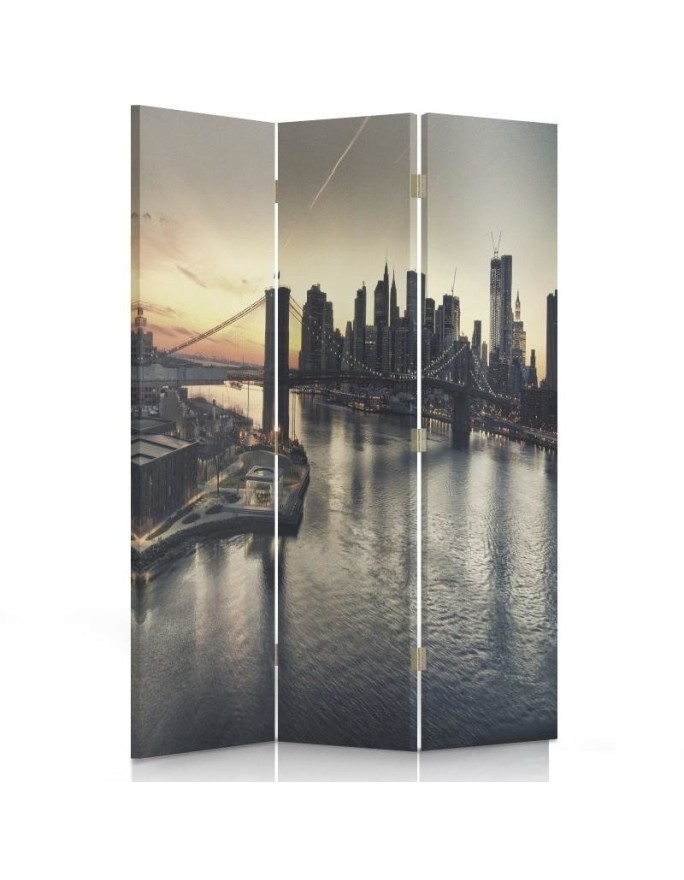 Double-sided room divider - Brooklyn Bridge in New York | FEEBY