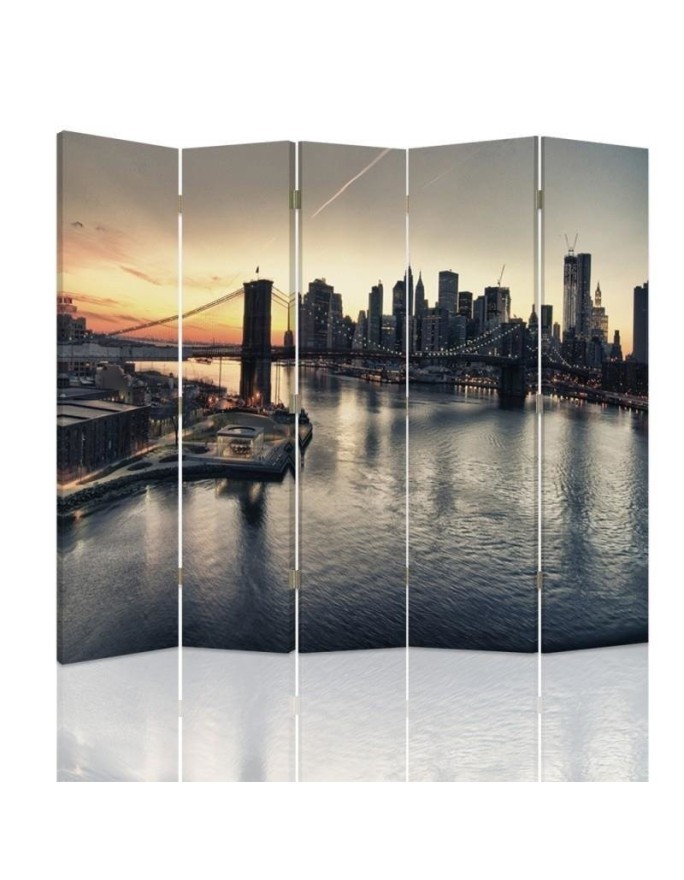 Double-sided room divider - Brooklyn Bridge in New York | FEEBY