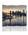 Double-sided room divider - Brooklyn Bridge in New York | FEEBY