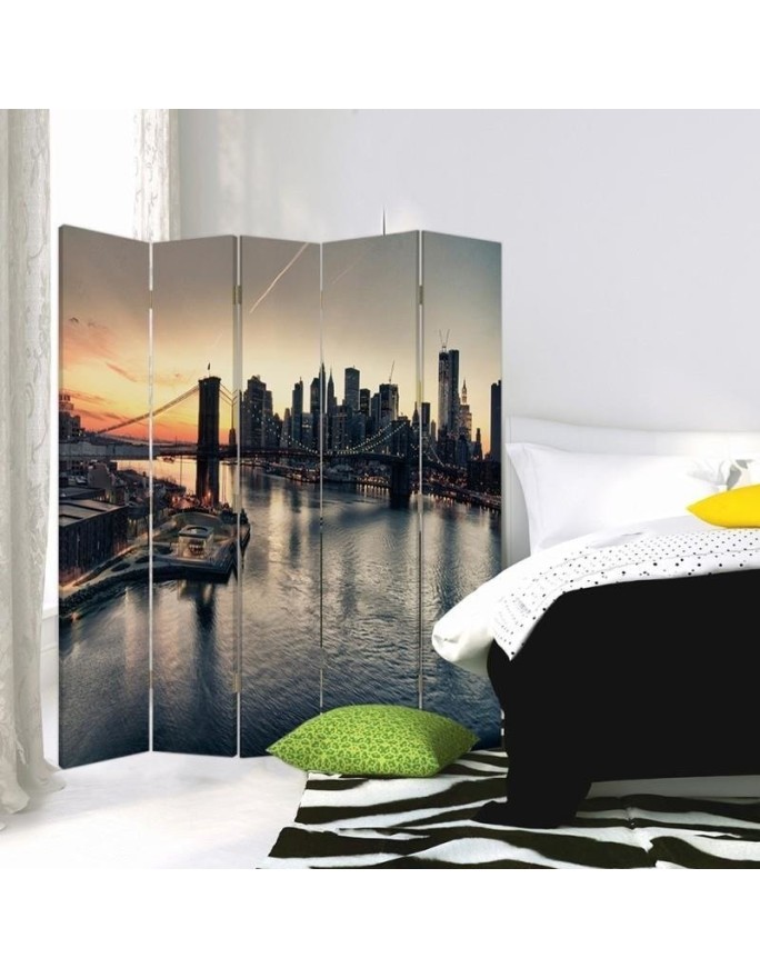 Double-sided room divider - Brooklyn Bridge in New York | FEEBY